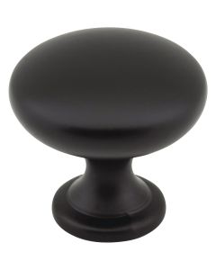 KasaWare 1-3/16 In. Diameter Zinc Diecast Matte Black Cabinet Knob (4-Pack)