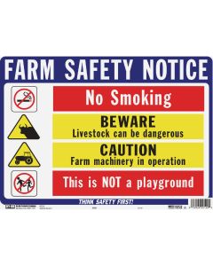 Hy-Ko Farm Safety Notice Sign