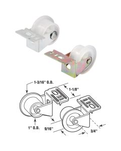 Prime-Line Steel White Nylon Front Drawer Roller