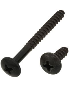 National 152 Phillips Truss Ornamental Steel Shelf Bracket Screw, Antique Black (8-Count)