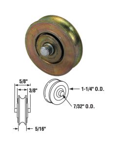 Prime-Line 1-1/4 In. Steel Patio Door Roller with Built-In Axle (2-Count)