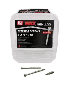 Grip-Rite Max 2-1/2 In. T17 ST25 305 Stainless Steel Deck Screw (5 Lb.)