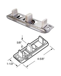 Prime-Line Adjustable Steel Base Bypass Door Bottom Guide (2 Count)