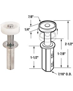 Prime-Line Steel Base Bifold Door Top Roller Guide (2 Count)