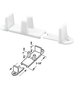 Prime-Line 1 In. Adjustable Nylon Base Bypass Door Bottom Guide (2 Count)