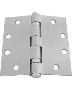 Tell Commercial Satin Chrome 4-1/2 In. Square Steel Ball Bearing NRP Door Hinge (3-Pack)