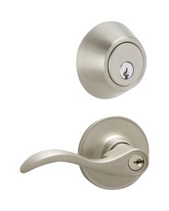 Dexter Seville Satin Nickel Deadbolt and Lever Combo