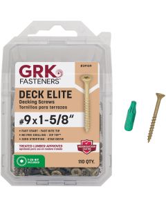 GRK Deck Elite #9 x 1-5/8 In. Star Drive Bugle-Head Deck Screws (110 Ct.)