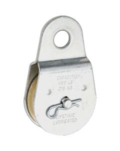 National 3213 2 In. O.D. Single Fixed Eye Steel Rope Pulley