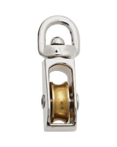 National 3201 3/4 In. O.D. Single Swivel Eye No-Rust Rope Pulley