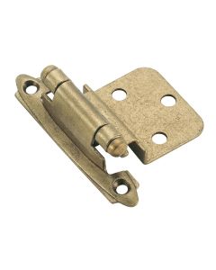 Amerock Burnished Brass 3/8 In. Self-Closing Inset Hinge, (2-Pack)