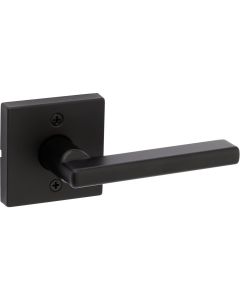 Kwikset Halifax Matte Black Steel Passage Lever