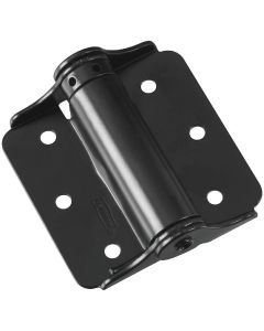 National 3 In. Black Full-Surface Spring Door Hinge (2-Pack)