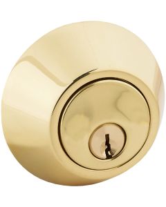 Steel Pro Polished Brass Double Cylinder Deadbolt