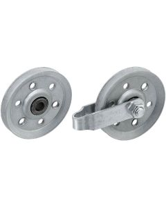 Prime-Line 3 In. Dia. Steel Pulley w/Strap & Axle Bolt