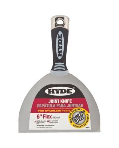 6" Hyde 06878 Pro-Stainless Flexible Stainless Steel Joint Knife w/ Hammer Head End