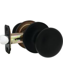 Steel Pro Matte Black 1/2 Round Passage Knob