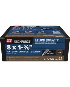 Grip-Rite DeckForce 1-5/8 In. Composite Acacia Deck Screw (1 Lb.)