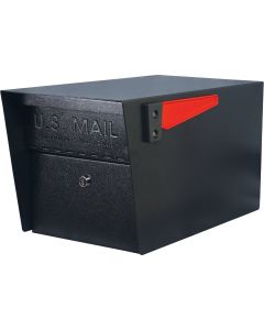 Mail Boss Mail Manager Black Steel Locking Security Post Mount Mailbox