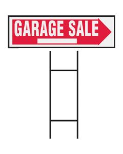 Hy-Ko Corrugated Plastic Sign, Garage Sale