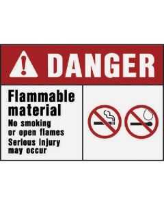 Hy-Ko Danger Flammable Material Sign