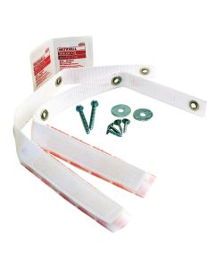 QuakeHold 15 In. White Anti-Fall Furniture Straps (2 Count)