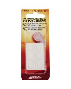 Hillman Anchor Wire 1/2 In. Self-Adhesive Bumper