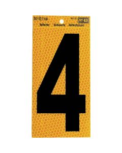 Hy-Ko 5 In. Yellow Reflective Number 4