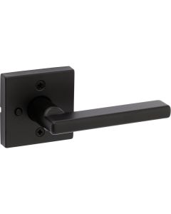 Kwikset Halifax Matte Black Steel Privacy Lever