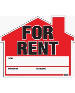 For Rent Houseshaped Sign