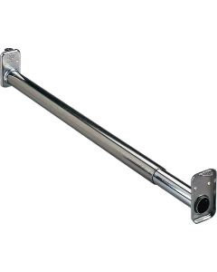 Knape & Vogt 18 In. to 30 In. Adjustable Closet Rod, Zinc