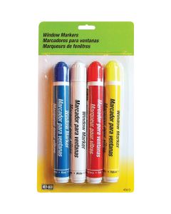 Window Markers4pk/Rd/Bl/Wh/Yl