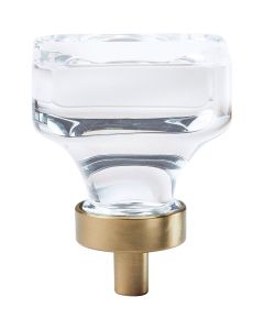 Amerock Glacio Clear/Golden Champagne Cabinet Knob