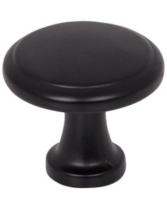 KasaWare 1-3/16 In. Diameter Matte Black Flat Round Knob (10-Pack)