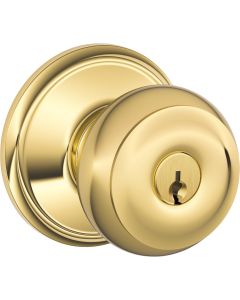 Schlage Georgian Bright Brass Entry Door Knob