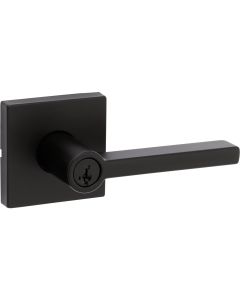 Kwikset Signature SmartKey Halifax Matte Black Entry Lockset