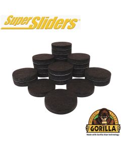 Gorilla Super Sliders 1-1/2 In. Brown Felt Pad (24-Piece)
