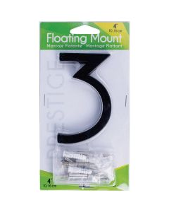 Hy-Ko 4 In. Black Floating Mount Number 3