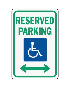 Hy-Ko Heavy-Duty Aluminum Sign, Reserved Parking Handicap