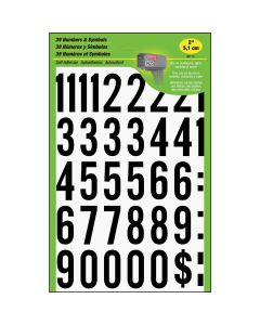 Hy-Ko 2 In. Polyester Adhesive Number Set, 33 Numbers