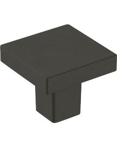 Amerock Monument 1.1875 In. Square Matte Black Cabinet Knob