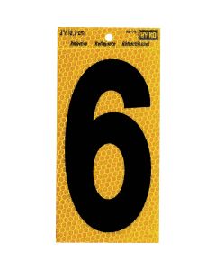 Hy-Ko 5 In. Yellow Reflective Number 6