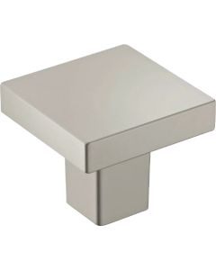 Amerock Monument 1.1875 In. Square Satin Nickel Cabinet Knob