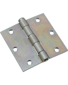 National 3-1/2 In. Square Zinc Plated Steel Broad Door Hinge (2-Pack)