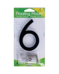 Hy-Ko 4 In. Black Floating Mount Number 6