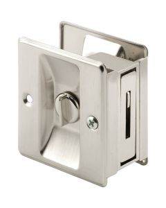 Prime-Line 2-3/4 In. Satin Nickel Pocket Door Privacy Lock