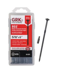 GRK RSS 5/16 In. x 6 In. Black Star Drive Washer Head Structure Screw (25 Ct.)
