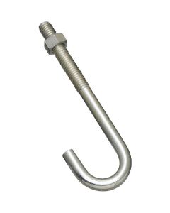 J Bolt Zinc 3/8" X 5"