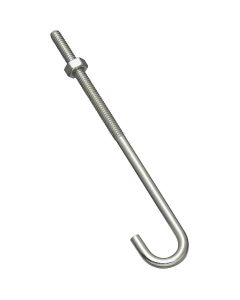 J Bolt Zinc 1/4" X 6"