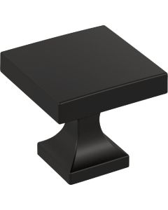 Amerock Pedestal 1.0625 In. Square Matte Black Knob